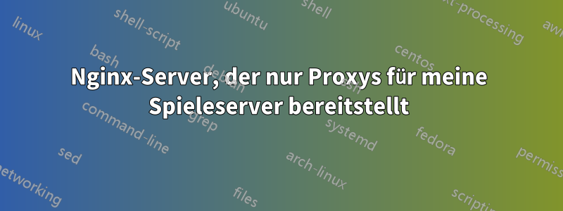 Nginx-Server, der nur Proxys für meine Spieleserver bereitstellt