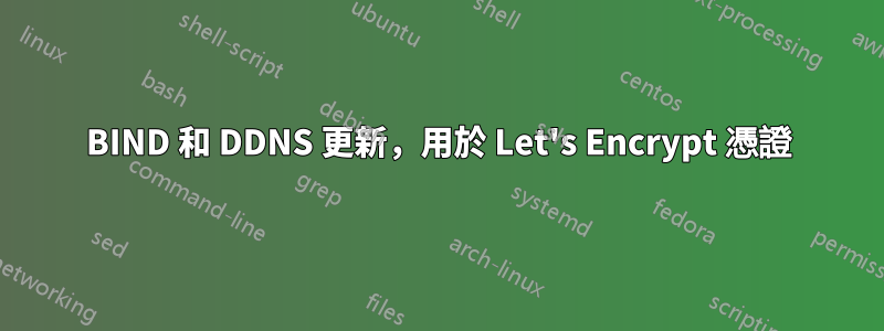 BIND 和 DDNS 更新，用於 Let's Encrypt 憑證