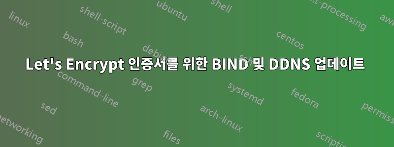 Let's Encrypt 인증서를 위한 BIND 및 DDNS 업데이트