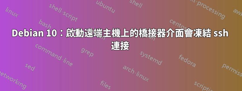 Debian 10：啟動遠端主機上的橋接器介面會凍結 ssh 連接