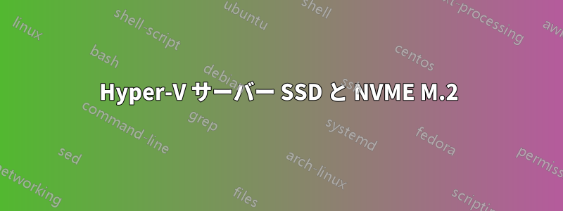 Hyper-V サーバー SSD と NVME M.2