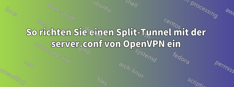 So richten Sie einen Split-Tunnel mit der server.conf von OpenVPN ein