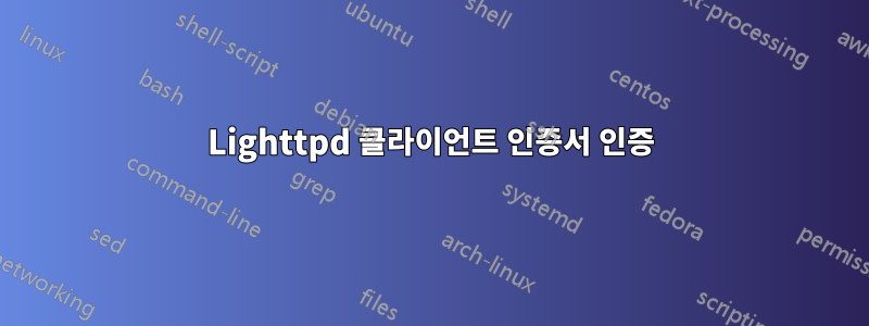 Lighttpd 클라이언트 인증서 인증