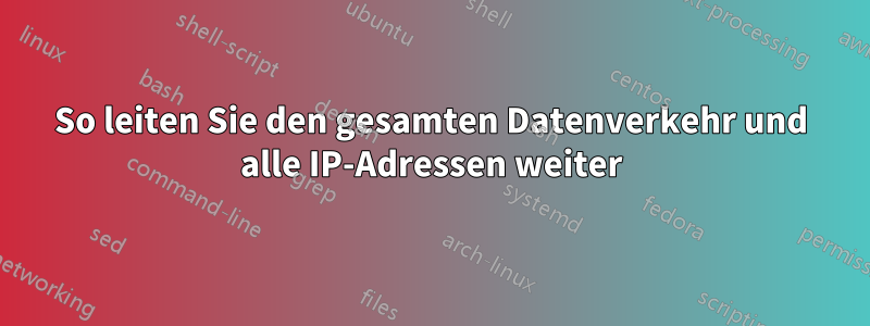 So leiten Sie den gesamten Datenverkehr und alle IP-Adressen weiter