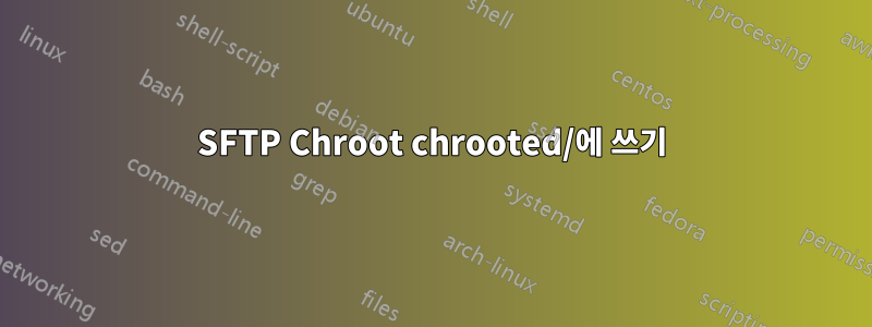 SFTP Chroot chrooted/에 쓰기