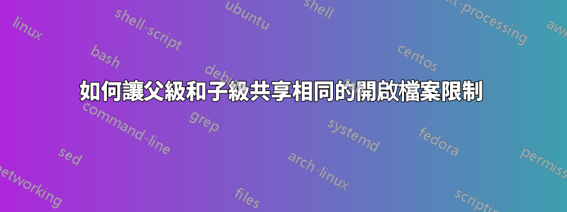 如何讓父級和子級共享相同的開啟檔案限制