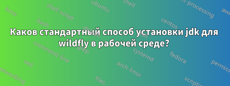 Каков стандартный способ установки jdk для wildfly в рабочей среде?