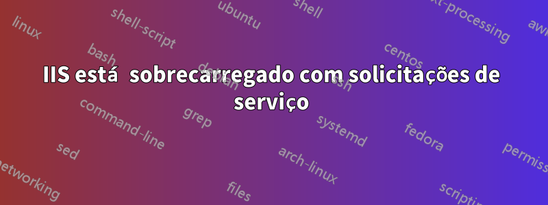 IIS está sobrecarregado com solicitações de serviço