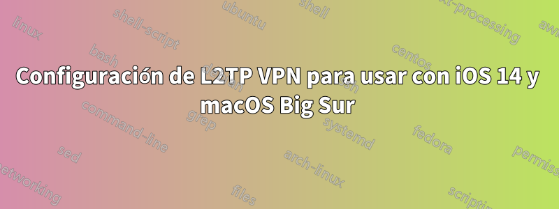 Configuración de L2TP VPN para usar con iOS 14 y macOS Big Sur