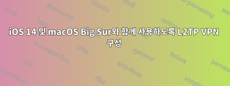 iOS 14 및 macOS Big Sur와 함께 사용하도록 L2TP VPN 구성