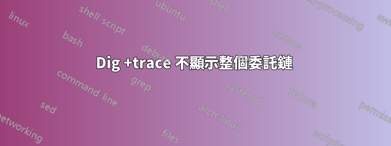 Dig +trace 不顯示整個委託鏈