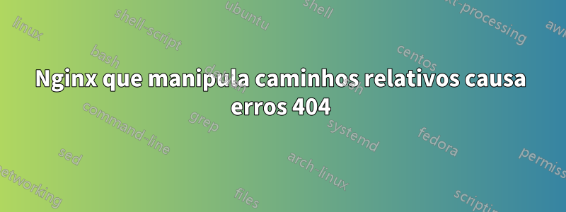 Nginx que manipula caminhos relativos causa erros 404