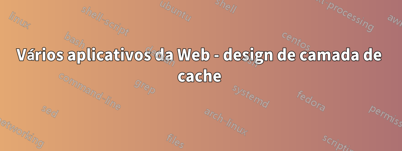 Vários aplicativos da Web - design de camada de cache