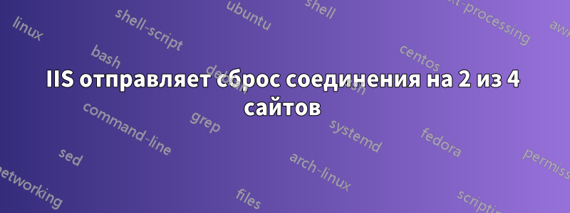 IIS отправляет сброс соединения на 2 из 4 сайтов