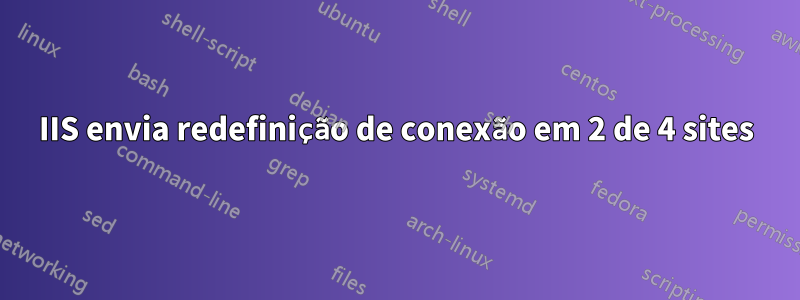 IIS envia redefinição de conexão em 2 de 4 sites