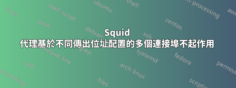 Squid 代理基於不同傳出位址配置的多個連接埠不起作用