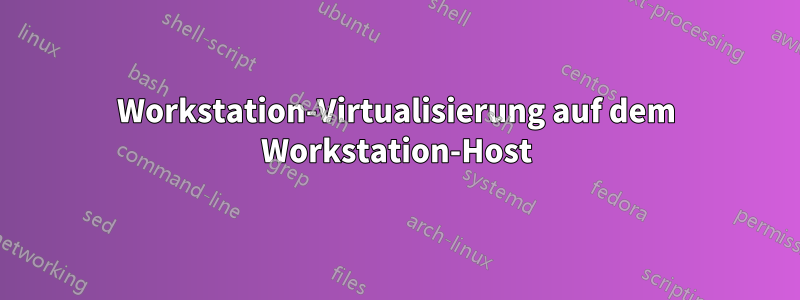 Workstation-Virtualisierung auf dem Workstation-Host