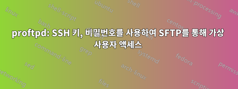 proftpd: SSH 키, 비밀번호를 사용하여 SFTP를 통해 가상 사용자 액세스