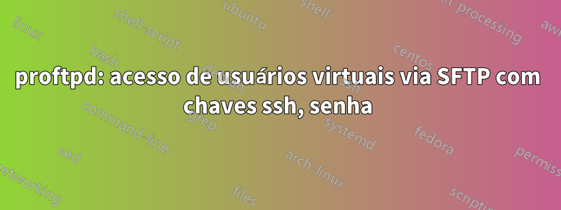 proftpd: acesso de usuários virtuais via SFTP com chaves ssh, senha