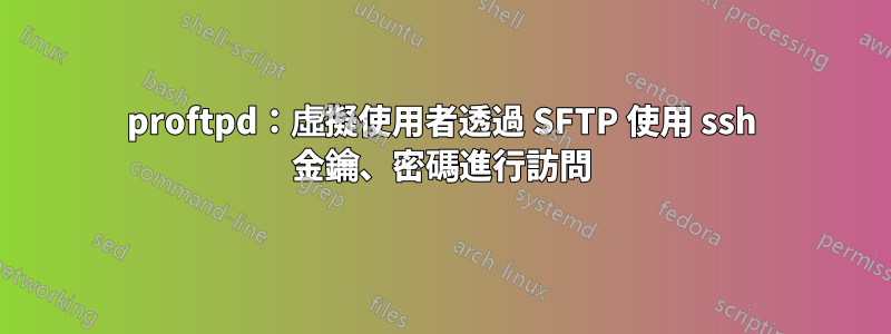 proftpd：虛擬使用者透過 SFTP 使用 ssh 金鑰、密碼進行訪問