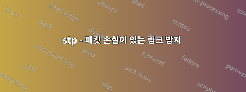 stp - 패킷 손실이 있는 링크 방지