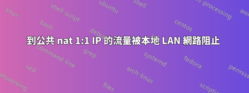 到公共 nat 1:1 IP 的流量被本地 LAN 網路阻止