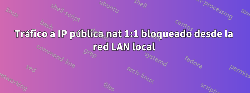 Tráfico a IP pública nat 1:1 bloqueado desde la red LAN local