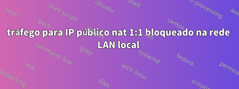 tráfego para IP público nat 1:1 bloqueado na rede LAN local