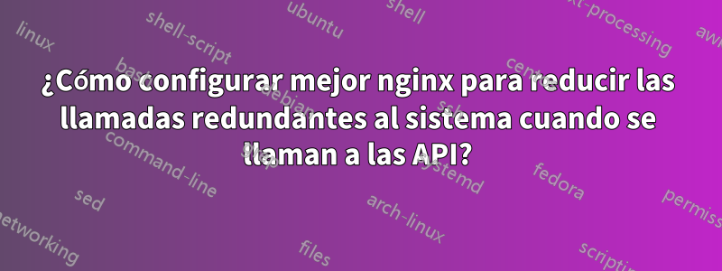 ¿Cómo configurar mejor nginx para reducir las llamadas redundantes al sistema cuando se llaman a las API?