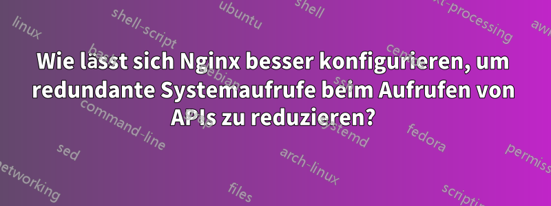 Wie lässt sich Nginx besser konfigurieren, um redundante Systemaufrufe beim Aufrufen von APIs zu reduzieren?