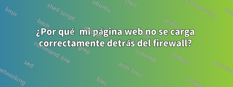 ¿Por qué mi página web no se carga correctamente detrás del firewall?