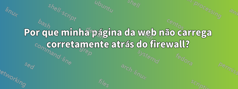 Por que minha página da web não carrega corretamente atrás do firewall?