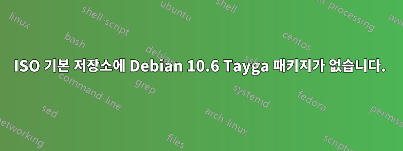 ISO 기본 저장소에 Debian 10.6 Tayga 패키지가 없습니다.