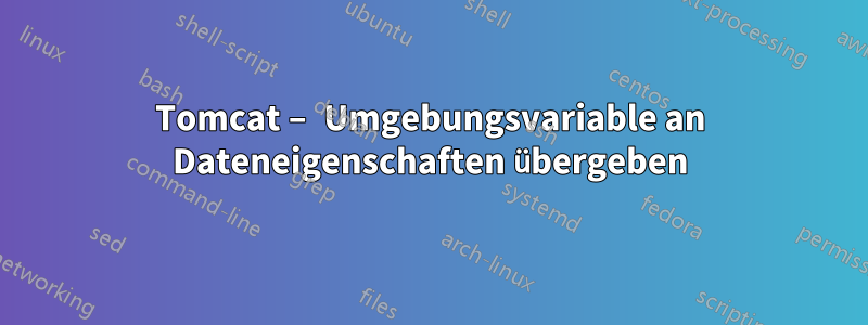 Tomcat – Umgebungsvariable an Dateneigenschaften übergeben