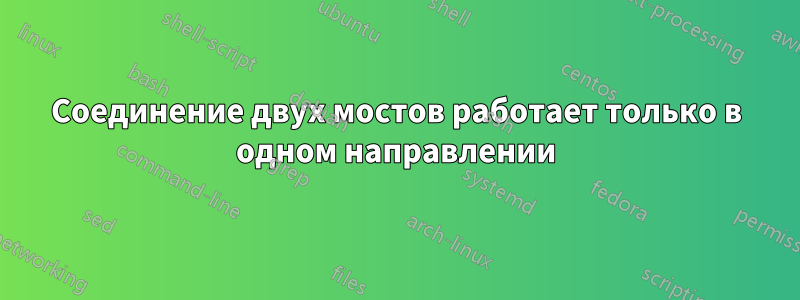 Соединение двух мостов работает только в одном направлении