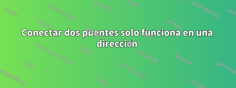 Conectar dos puentes solo funciona en una dirección