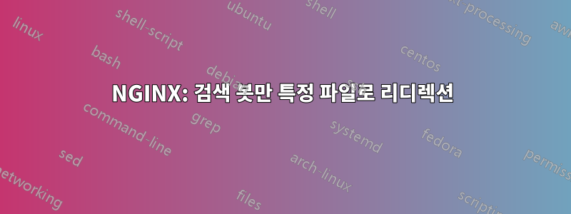 NGINX: 검색 봇만 특정 파일로 리디렉션