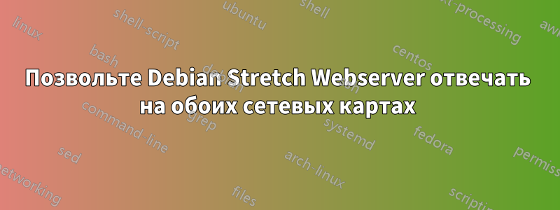 Позвольте Debian Stretch Webserver отвечать на обоих сетевых картах