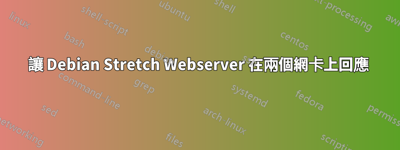 讓 Debian Stretch Webserver 在兩個網卡上回應