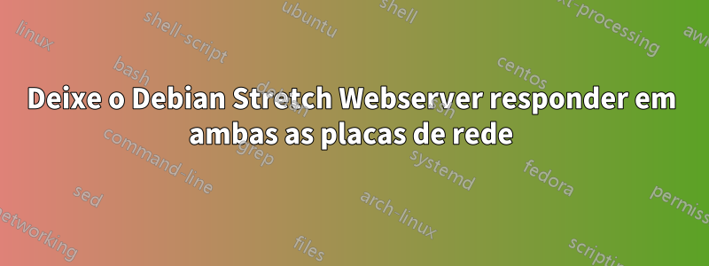 Deixe o Debian Stretch Webserver responder em ambas as placas de rede