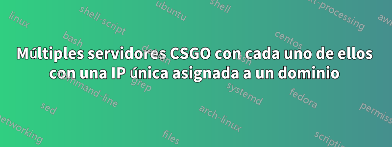 Múltiples servidores CSGO con cada uno de ellos con una IP única asignada a un dominio