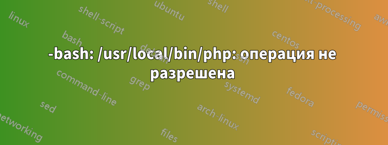 -bash: /usr/local/bin/php: операция не разрешена