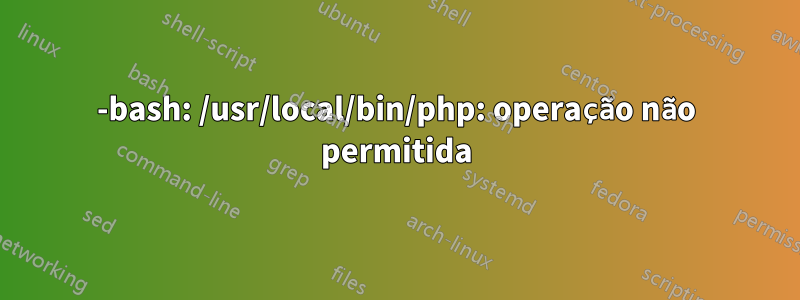 -bash: /usr/local/bin/php: operação não permitida