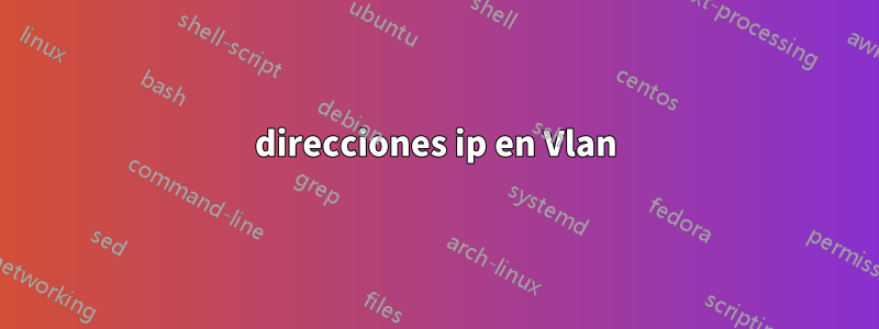 direcciones ip en Vlan