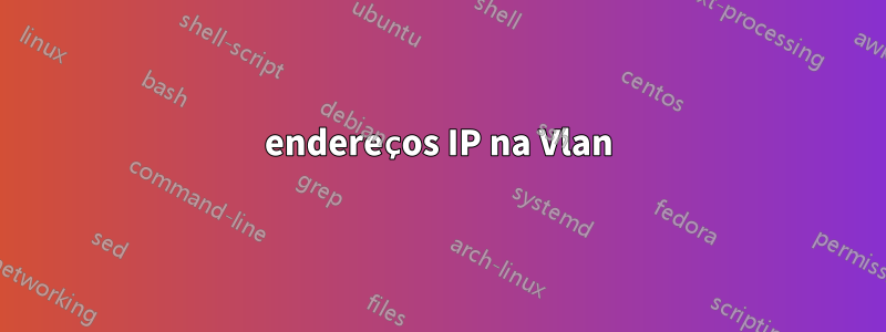 endereços IP na Vlan