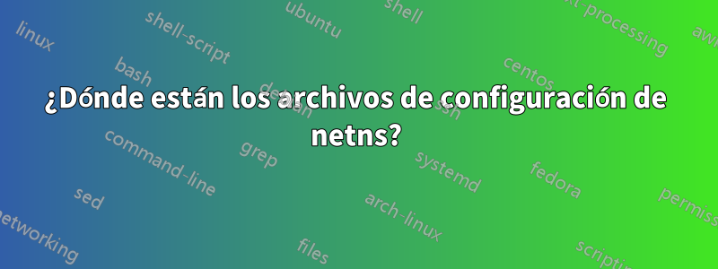 ¿Dónde están los archivos de configuración de netns?