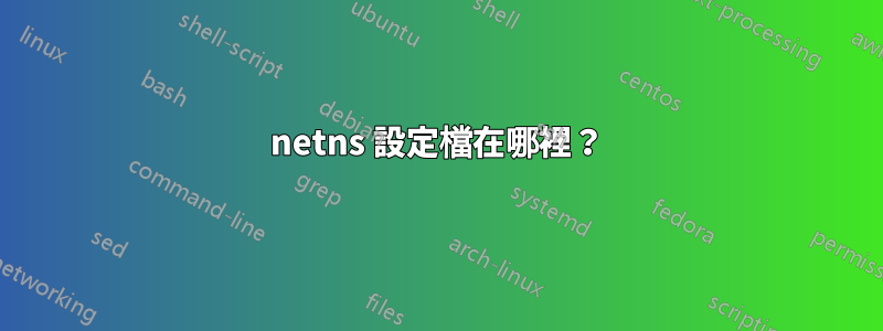 netns 設定檔在哪裡？