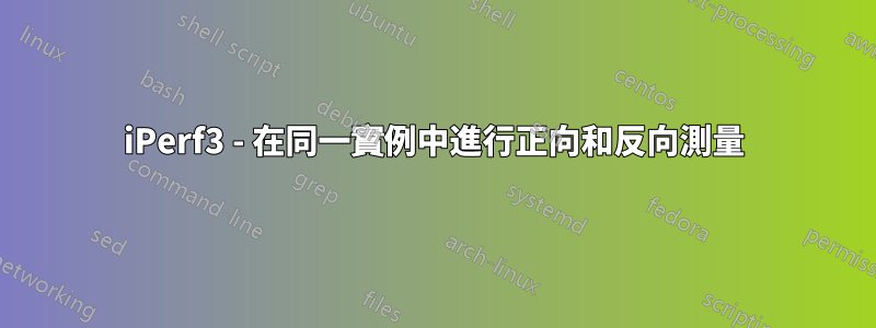 iPerf3 - 在同一實例中進行正向和反向測量