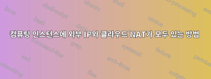 컴퓨팅 인스턴스에 외부 IP와 클라우드 NAT가 모두 있는 방법