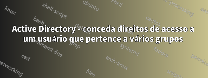 Active Directory - conceda direitos de acesso a um usuário que pertence a vários grupos